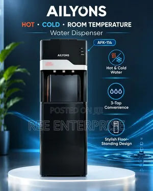 Ailyons 3 Taps Water Dispenser (Moto, Kawaida, Baridi) Bottom Load