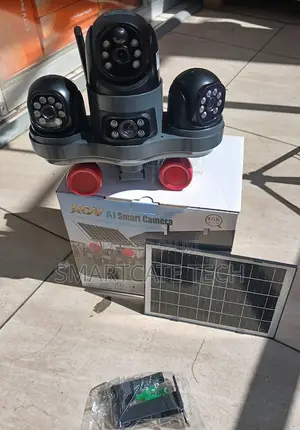 Kamera ya CCTV ya V380 Solar yenye Lensi Tatu na Utambuzi wa Mwendo