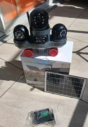 Kamera ya CCTV ya V380 Solar 4G yenye Lenzi Tatu