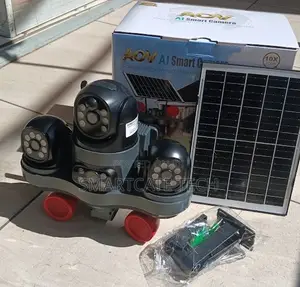 Kamera ya CCTV ya Solar V380 Pro yenye Lensi 3 na Strobe