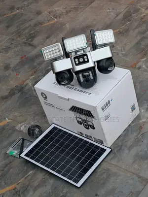 4G Solar CCTV Camera with 3 Lenses