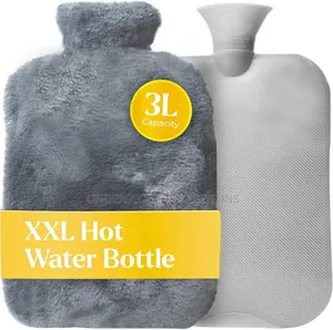3L Classy Hot Water Bottle yenye Cover ya Plush