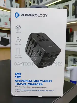 Powerology Universal Multi-Port Travel Charger (45W PD)
