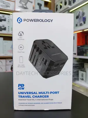 Powerology PD 45W Dual Output Travel Adapter