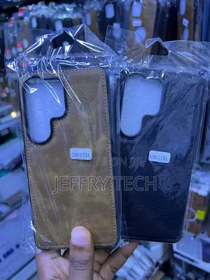 Vifuniko vya Nyuma vya Ngozi kwa Samsung Galaxy S26 Ultra (Brown/Black)