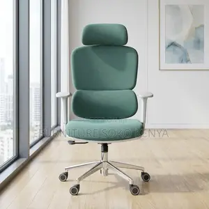 Kiti cha Ofisi cha Kijani cha Kifahari chenye Ergonomics