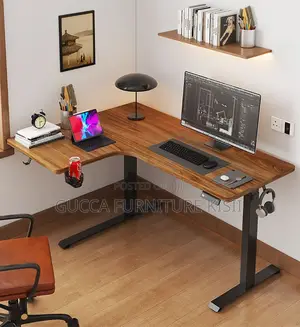 Dual Motor Electric Standing Desk - Kahawia