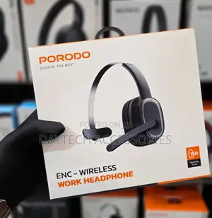Porodo ENC Wireless Work Headphone - Black