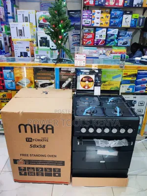 Mika 58x58cm Jiko la Freestanding la Gesi 3 + Umeme 1