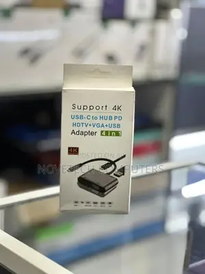 4-in-1 USB-C Hub: PD, HDMI, VGA, USB 3.0