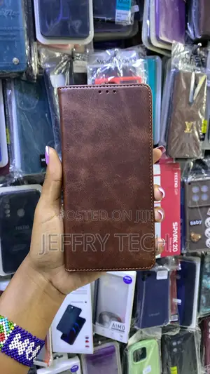 Kifaa Kipya cha Kifedha cha PU Ngozi Rangi ya Kahawia kwa Samsung A35