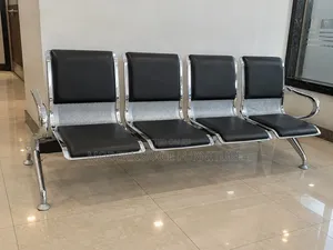 Kiti cha Kupumzika cha Mgeni chenye Pedi Nzito - Ngozi Nyeusi