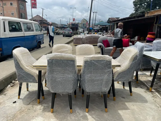 Modern Six-Seater Dining Table Set - 1