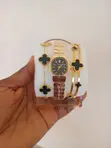 Women's Watch Set with Bracelet & Bangles - 2