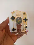 Women's Watch Set with Bracelet & Bangles - 5