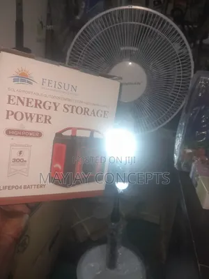 300W Feisun Solar Generator + Rechargeable Solar Fan Combo