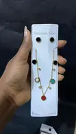 Charm Necklace and Earring Set - 2