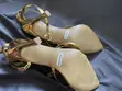 EGO Gold Stiletto High-Heel Sandals - Size 40 - 3