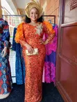 Orange Lace Dress - Size 16 - 1