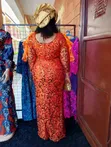 Orange Lace Dress - Size 16 - 3
