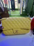 Channel Chain Handle Bag - Yellow - 2