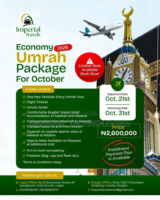 October Umrah Package by Imperial Travels - 1