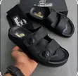Goodiestores Men's Black Slip-On Sandals - 2
