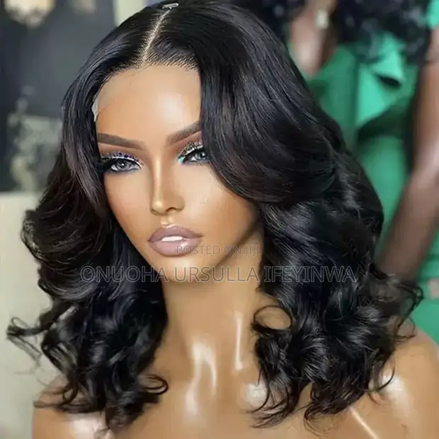 16" 5x5 Glueless Wig Bouncy Curl Human Hair - 1