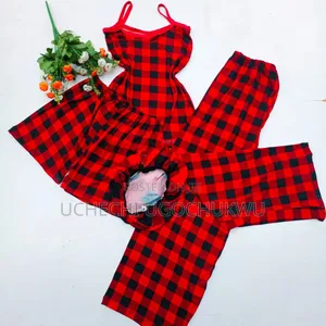 Kendra's Luxe Red Cotton Sleepwear - Brand New