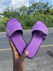 Hermes Female Palm Leather Slippers - 4
