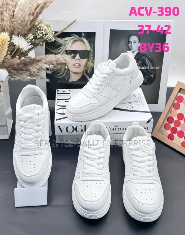 White Canvas Sneakers for Big Feet - Adults & Children - 1