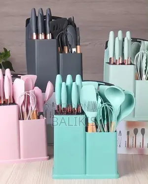 Brand New Silicone Kitchen Utensils Set with Holder