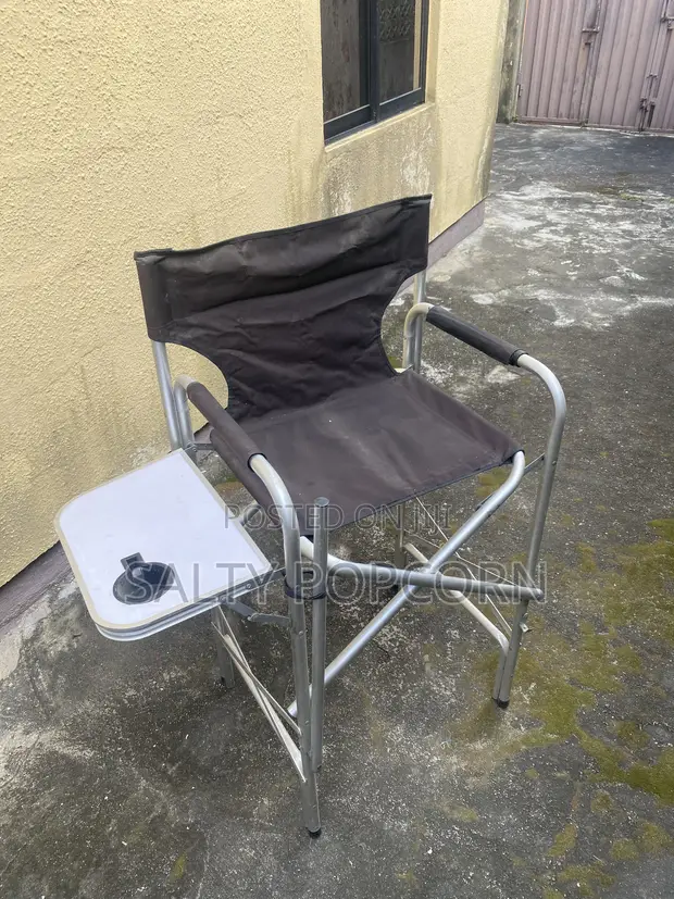 Standard Foldable Makeup Chair with Side Table - 1