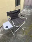 Standard Foldable Makeup Chair with Side Table - 1
