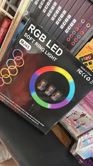 MJ 45 RGB 18-inch Ring Light with 3 Phone Holders