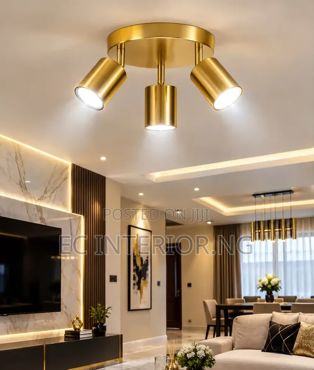 Postmodern Style Ceiling Lamp - Gold Iron - 1