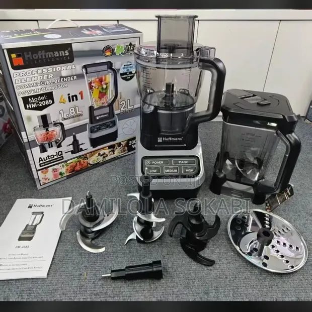 Hoffman HM-2089 4-in-1 Blender & Food Processor - 1