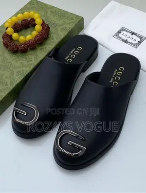 Gucci Half Cover Shoes - Black Leather
