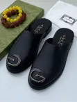 Gucci Half Cover Shoes - Black Leather - 1