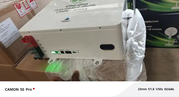 2.5kWh LiFePO4 Battery - 25.6V 100Ah - 1
