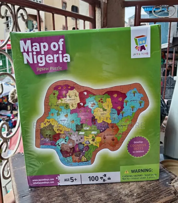 100-Piece Map of Nigeria Jigsaw Puzzle Set - 1