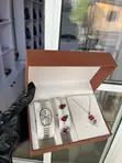 Fashion Jewelry Set: Watch, Bangle, Necklace - 1