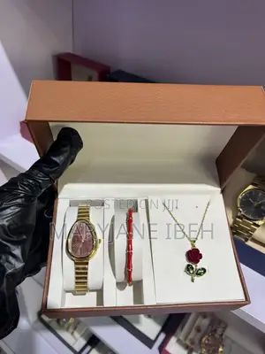 Fashion Jewelry Set: Watch, Bangle, Necklace