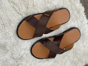 Louis Vuitton Classic Brown Leather Slippers