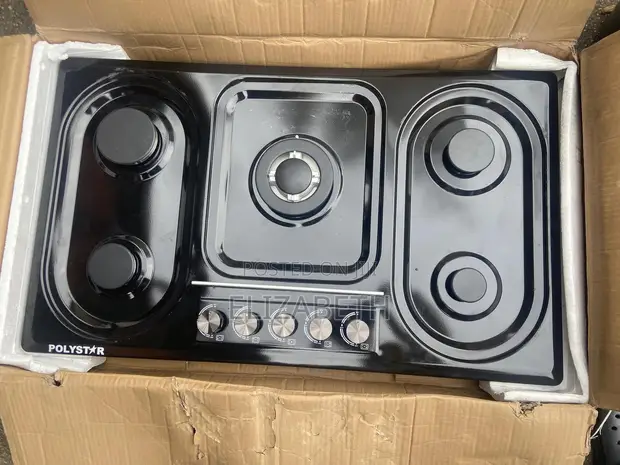 Polystar 5-Burner Table Top Gas Cooker - Black - 1