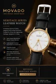 Movado Heritage Series Leather Watch - 1