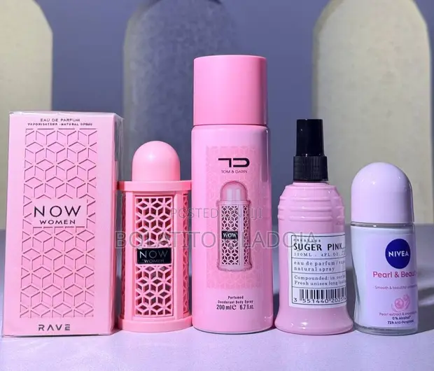 Ladies Perfume Combo: Rave Now, Sugar Pink & Nivea - 1