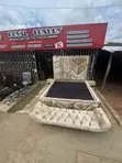 High Padded 6x6 Bedframe with Ottoman - 3