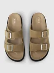 Zara Tan Suede Flat Sandals - Women's Size 37-44 - 1