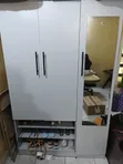 Home Interiors 3-Door HDF Wardrobe with Mirror - 1